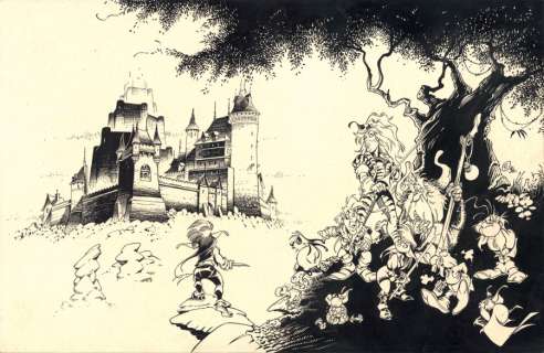 Crisse - L‘épée de cristal - Les Arcanes  Encre de Chine pour les pages de