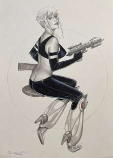 Giovanna Casotto | Pin Up - Giovanna Casotto - illustrazione originale - Page volante - Exemplaire unique | Catawiki