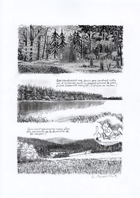 Catherine Meurisse | LE CLAN DE WALDEN – PLANCHE ORIGINALE 56 | Galerie Barbier