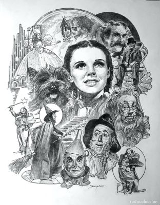 SANJULIAN ARTE ORIGINAL ”EL MAGO DE OZ ” 50 X 65 CM | todocoleccion (Buy It Now)