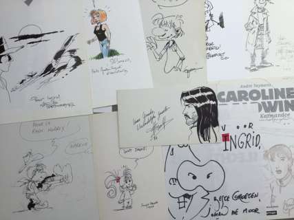 Swolfs / de Moor / Jannin / Divers Auteurs | Swolfs / De Moor / Jannin / divers auteurs - 13x Dessin original dédicacé | Catawiki