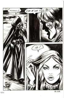 Giovanni Romanini | Zora la Vampira n. 13 - Giovanni Romanini - Tavola Originale Erotica "Il castello delle rose nere" - Page volante - Exemplaire unique - (1974) | Catawiki