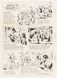 John Cullen Murphy ’’Prince Valiant’’ Sunday Comic Strip Original Artwork -- #3142 Dated 27 April 1997 | Nate Sanders