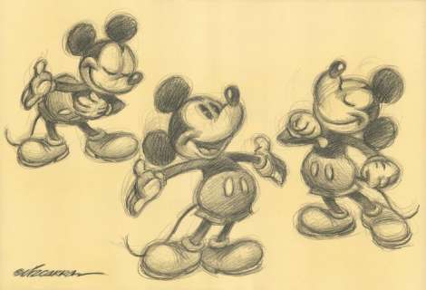 Joan Vizcarra | Mickey Mouse Model Sheet - Original Drawing - 48 x 32 cm - Joan Vizcarra - Pencil Art - Original Artwork | Catawiki
