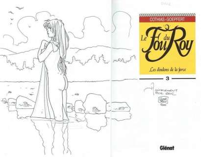 Goepfert. Dessin original dédicacé Le fou du roy | BDEnchères