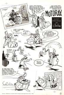 Chaland, Yves | Chaland, Yves - Estampe pigmentaire à tirage unique + certificat + NFT - Adolphus Claar - Motorax - (2022) | Catawiki