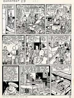 Chaland, Yves | Chaland, Yves - Estampe pigmentaire à tirage unique + certificat + NFT - Freddy Lombard T4 - Vacances à Budapest - (2022) | Catawiki