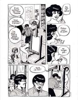 Catel - Kiki de montparnasse Planche originale à l‘encre de chine n°3, mettant