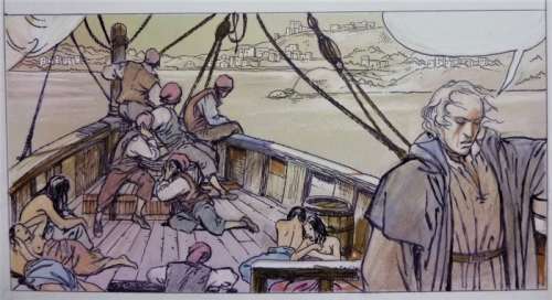 Manara, Milo | Manara, Milo - Original colour drawing - Columbus - (1992) | Catawiki