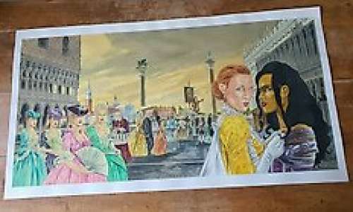 Warnauts & Raives | Warnauts & Raives - Les suites vénitiennes - Dessin original panoramique en couleurs directes - (2017) | Catawiki