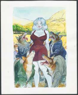 François Boucq - Couverture originale et sa mise en couleur du roman en livre de Poche " Albina et les hommes chiens " d‘Alessandro Jodorowsky aux éditions Metailie