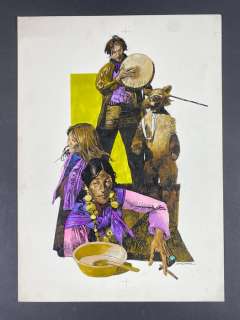 Sergio Toppi | Sergio Toppi - Illustrazione originale - "Sciamani" | Catawiki