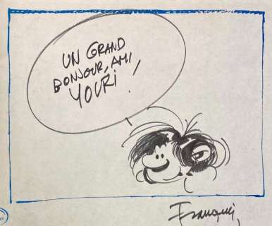 Franquin | Franquin, André - Dédicace Franquin dans: Gaston N° 11 - Gaffes, bévues et boulettes - C - EO - (1973) | Catawiki