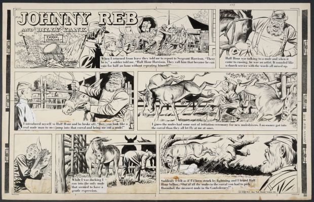 Jack Kirby, Frank Giacoia | Original Art for the Johnny Reb Comic Strip (8/25/1957) Pencils by Jack Kirby, Inks by Frank Giacoia | mycomicshop.com
