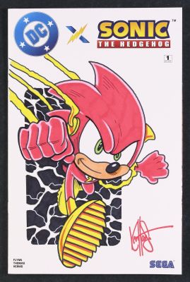 Ken Haeser | DC x Sonic the Hedgehog #1C (2025) Sketch Cover | mycomicshop.com (Buy It Now)