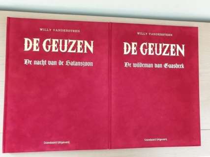 Willy Vandersteen / Eugeen Goossens | De Geuzen 9 + 10 - 2x met opdrachttekening door Eugeen Goossens - De nacht van de satanszoon + De wildeman van Gaasbeek - Fluwelen hardcover - EO - (2014/2015) | Catawiki