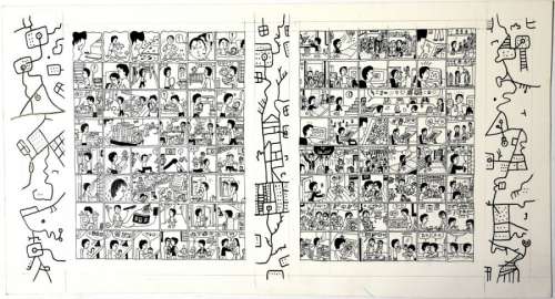 Heatley, David  (1974) | HEATLEY, DAVID Histoire en 2 planches originales sur un même support "My | Estim Nation