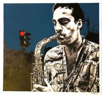Claeys, Jean-Claude  (1951) | CLAEYS, JEAN-CLAUDE Illustration originale "le saxophoniste" pour la c | Estim Nation
