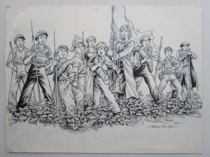 Du Caju, Thomas | Du Caju, Thomas - Originele tekening + schetspagina - De muizen van Leningrad | Catawiki