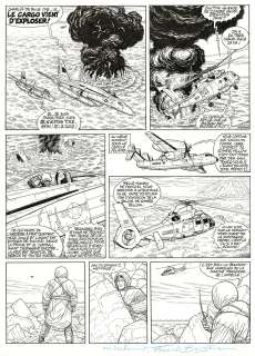 Bergèse | Buck Danny, Mystère en Antarctique, planche originale à l’encre de chine. | Septimus