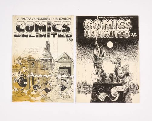 Donald Duck, Dewey, Huey and Lewey with Uncle Scrooge original fanzine cover artwork for Alan | Comic Book Auctions ltd