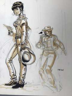 Meynet, Félix | Meynet, Félix - Dessin original - Hommage à Giraud | Catawiki