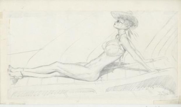 Denis Sire | Crayonné femme | Galerie 9ème Art