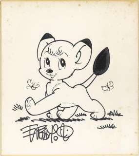 Osamu Tezuka Autograph Shikishi "Jungle Emperor Leo (Kimba The White Lion)" | Mandarake (Big Web)