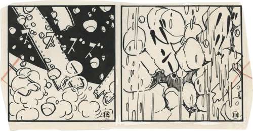 Tezuka Osamu Hand-Drawn Frame Manuscript "Astro Boy Robot Spaceship Volume" | Mandarake (Big Web)