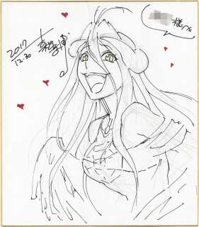 Takahiro Yoshimatsu Hand-Drawn Shikishi "Overlord" Albedo | Mandarake (Big Web)