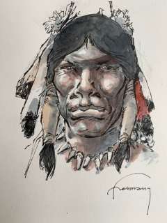 Hermann | Hermann - Dessin original couleur - Indien | Catawiki