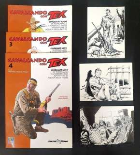 Francesco Gamba/Virgilio Muzzi | Tex - 3x volumi Cavalcando con Tex + 3x disegni originali | Catawiki