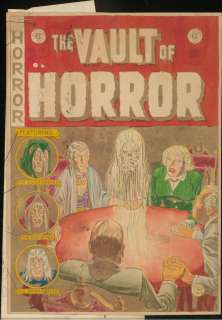 Craig-The Vault of Horror NO.25 Original Watercolor Cover Silver Print (1952) | Russ Cochran