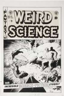 Wally Wood Weird Science #21 Cover Original Art (EC, 1953). Few science fiction/fantasy "cover hooks" -