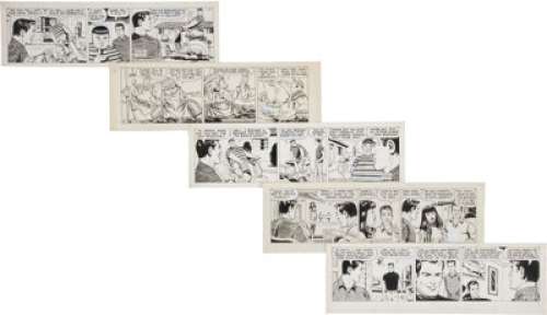 Wayne Boring Davy Jones Daily Comic Strip Original Art Group of 37 (United Feature Syndicate, 1969-70). This -