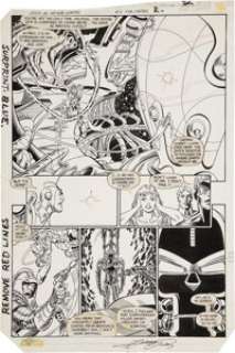 George Perez and Jerry Ordway Crisis on Infinite Earths #12 page 2 (DC, 1986). Adam Strange, Captain Comet, -