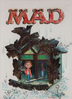 Kelly Freas Mad #55 Cover Original Art (EC, 1960). When it comes to magazine mascots, Mad fan-addicts have gone - | Heritage