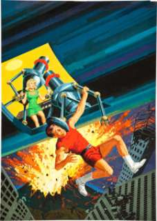 George Wilson Magnus, Robot Fighter #12 Painted Cover Original Art (Gold Key, 1966). "Uncontrolled robots -