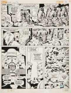 Jack Kirby and D. Bruce Berry Hunger Dogs New Gods Graphic Novel Page 31 Original Art (DC, 1985). Orion and -