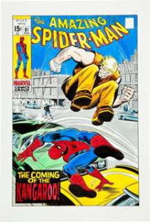 Rober Quijano and Dave Gutierrez Amazing Spider-Man #81 Hand Colored Cover Re-Creation Original Art -
