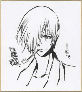 Akira Sakamoto Hand-Drawn Shikishi "Behind Master" Kamanosuke | Mandarake (Big Web)