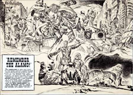 Jack Kirby and Joe Simon Boys’ Ranch #6 Complete 2-Page Story "Remember the Alamo" Original Art (Harvey, - | Heritage