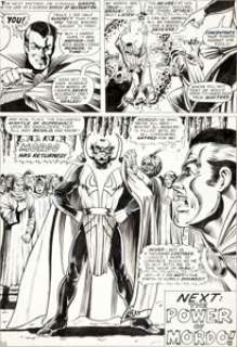 Marie Severin Strange Tales #159 Doctor Strange vs. Baron Mordo Page 10 Original Art (Marvel, 1967). Cloaked in -