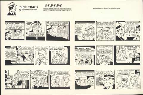 Gould, Fletcher, Collins- Dick Tracy Daily Proof Sheet (1978) | Russ Cochran