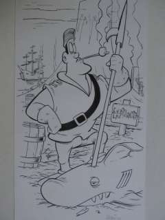 Kolk, Hanco | Hanco Kolk - Originele tekening (De tweede integrale) - Gilles de Geus - Smeerenburg - Formaat: 16 x 35 cm. - (2021) | Catawiki