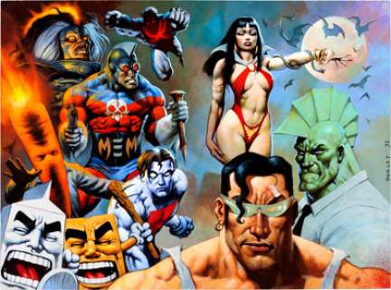 Alex Horley Sharky #4 Cover Original Painted Art (Image, 1998). A motley crew of characters from several different -