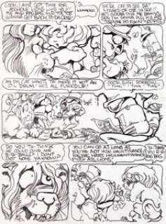 Mark Bodé Lizard of Oz Page Original Art Group (2004). Three tightly-penciled preliminary pages from Mark’s - | Heritage