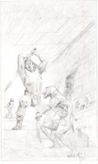 Les Edwards Conan the Raider Pencil Illustration Original Art (c. 1986). In this show-stopping rendering, we -