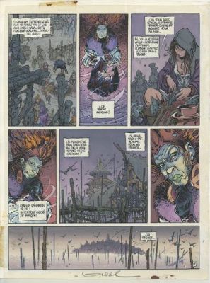 Régis Loisel | La Quête de l’Oiseau du Temps, Tome 3 "Le Rige", Bleu de la planche 12 | Galerie 9ème Art