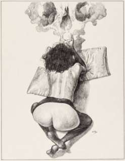 Sanjulian (Manual Perez Clemente) Illustration Original Art (undated). A witchy woman conjures up a spell - | Heritage